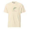 Windswept Pine Tee in Ivory with pine illustration print, front view