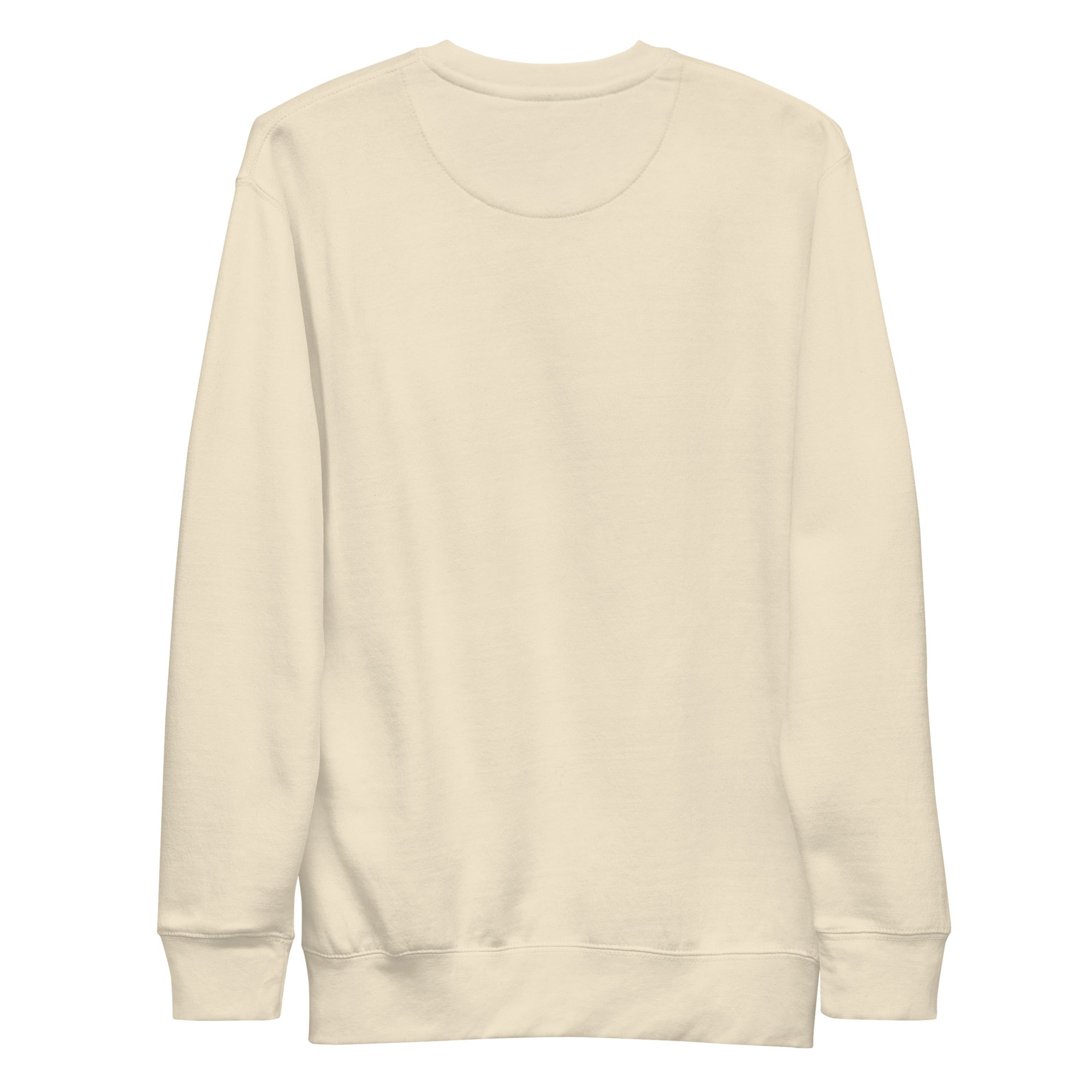 Dockline Mark Crew in Bone with plain back, back view