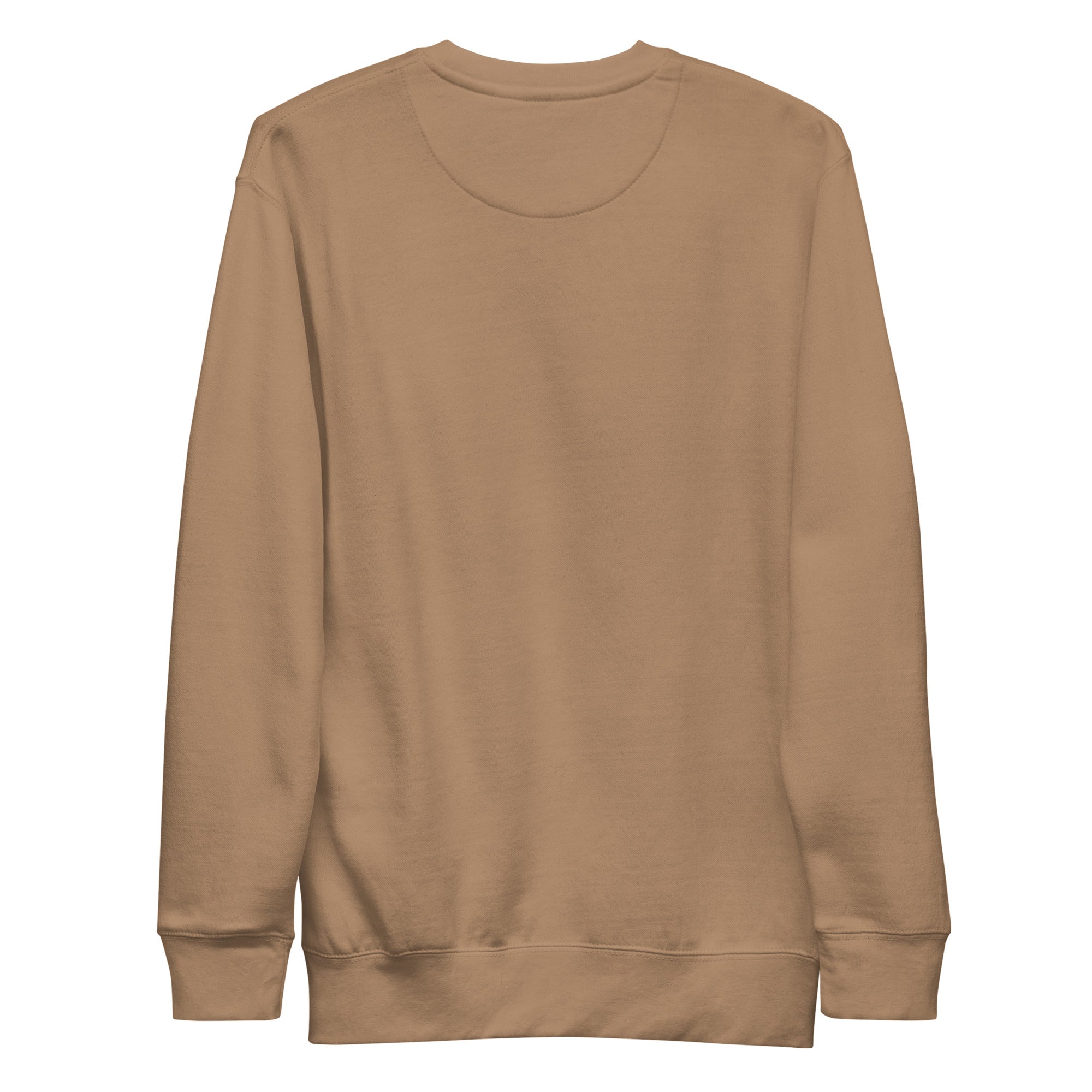 Dockline Mark Crew in Latte with plain back, back view