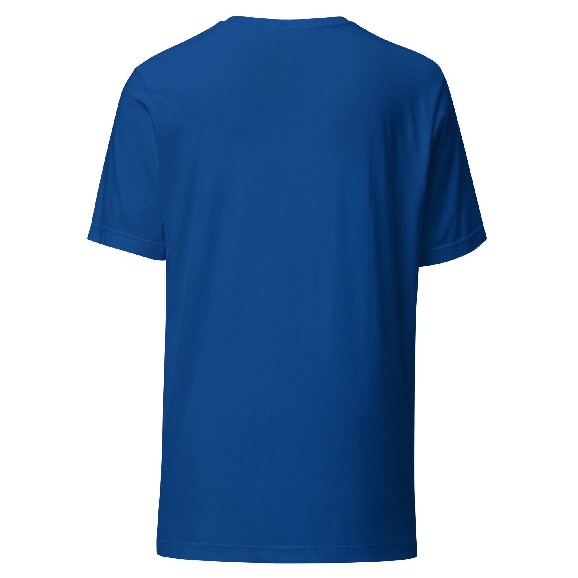 Keep the Red Tee in True Royal with plain back, product-only back view